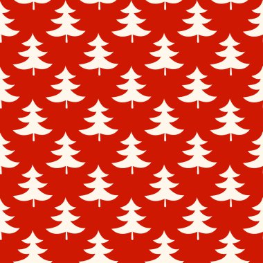 Kusursuz desenli, geometrik sırayla bir Noel ağacının silüeti..