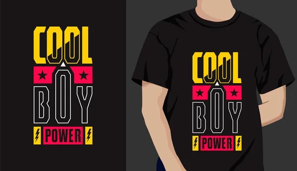 Cool Boy Power Typography Diseño Camiseta Para Imprimir Cartel Citas — Archivo Imágenes Vectoriales