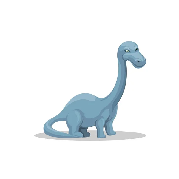 Brachiosaurus Leher Panjang Dinosaurus Karakter Hewan Vektor Ilustrasi - Stok Vektor