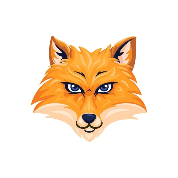 Fox Hlava Znak Logo Symbol Karikatura Ilustrační Vektor — Stockový vektor