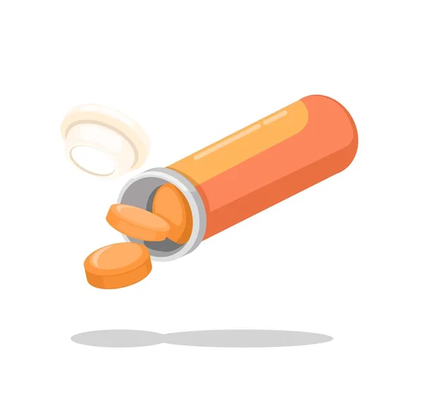 Effervescence Multivitamin Supplement Bottle Pill Product Illustration Vector — 图库矢量图片