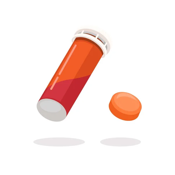 Effervescence Multivitamin Supplement Bottle Pill Product Illustration Vector — стоковый вектор