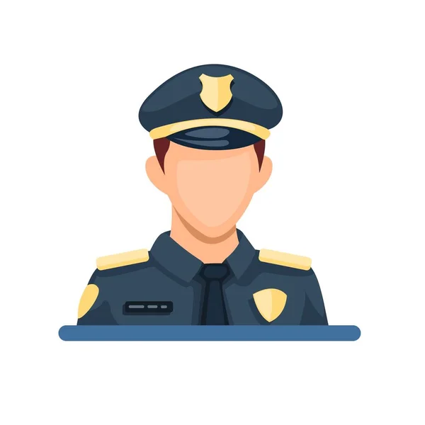 Police Uniform Male Character Illustration Vector — Stockvektor