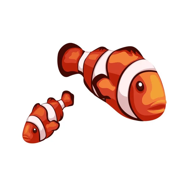 Clown Fish Animal Species Character Illustration Vector — Stock Vector