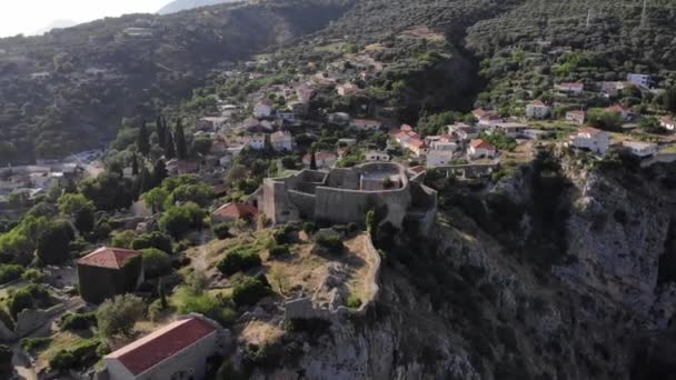Cidade Medieval Arruinada Costa Adriático Patrimônio Mundial Unesco Montenegro — Vídeo de Stock