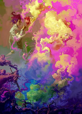 2D illüstrasyon, sıvı sanat, özet, poster, fantezi, rüya, yarım yamalak, taslak, aydınlatma, sıvı, mistik, sanat, boya, doğa, bulut, gradyan, ışık, ışıltı, tasarım, soyut