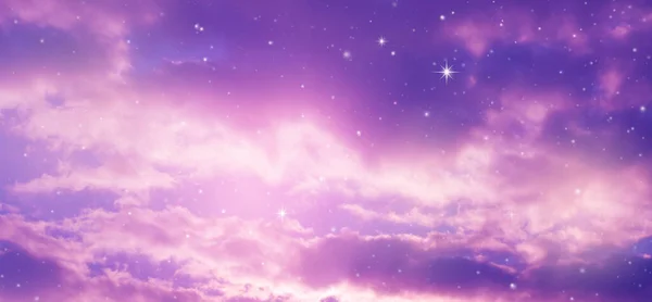 Stars in the night sky,purple background.