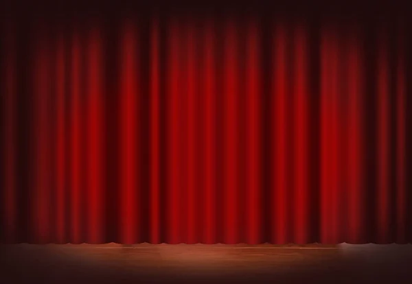 Empty Red Stage Curtain Stage Theater Cinema Stage — Stockfoto