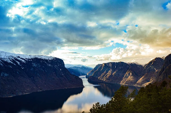 Belle Vue Sur Les Montagnes Lac — Photo