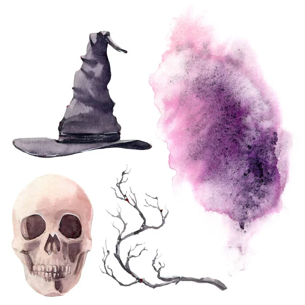 watercolor halloween set. It\'s perfect for cards, halloween party invitations, poster.