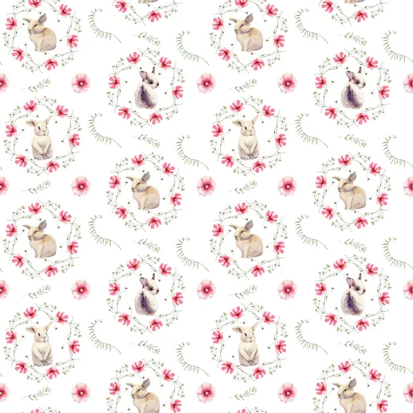 Watercolor Farm Animals Seamless Pattern Surface Pattern Design Country Lifestyle — Stock Photo, Image