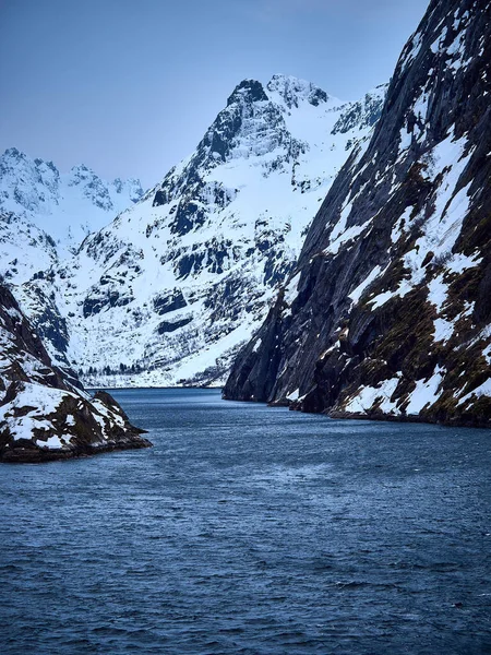 Der Eingang Zum Trollfjord Auf Den Lofoten — Stockfoto
