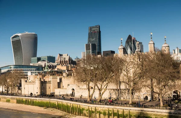 City London Vanaf Tower Bridge — Stockfoto