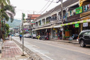 Phuket Tayland - 15 Mayıs 2016: Eski kentte küçük bir sokak