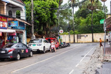Phuket Tayland - 15 Mayıs 2016: Eski kentte küçük bir sokak