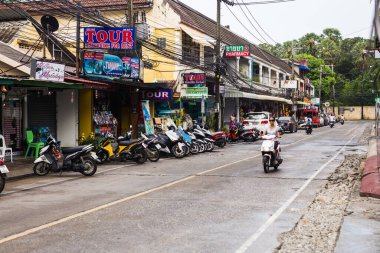 Phuket Tayland - 15 Mayıs 2016: Eski kentte küçük bir sokak