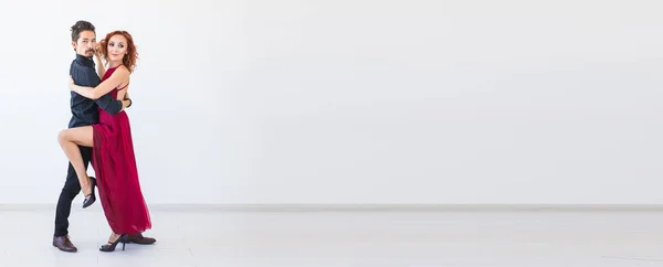 Социальный Танец Бачата Кизомба Сальса Концепция Танго Крупным Планом Портрет — стоковое фото