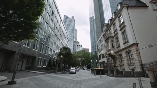 Frankfurt Germany August 2021 Slow Video Shot Center Empty Streets — Stock Video