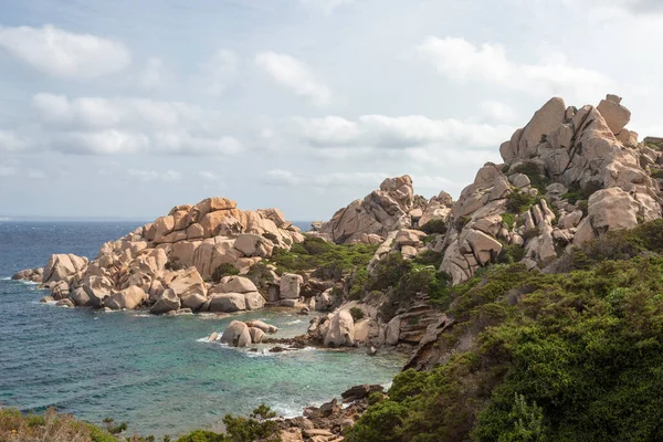 Vista Los Acantilados Santa Teresa Gallura Cerca Del Faro Capo — Foto de Stock