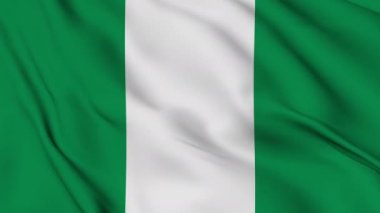 Flag of the Federal Republic of Nigeria gently waving in the wind