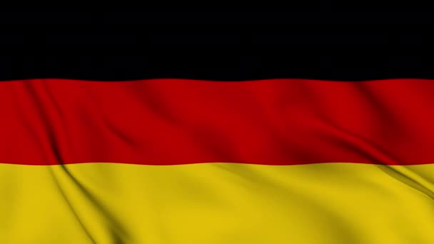 Bandeira República Federal Alemanha Acenando Suavemente Vento — Vídeo de Stock