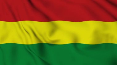 Çokuluslu Bolivya Eyaleti bayrağı rüzgarda dalgalanıyor. Yüksek kalite 4k görüntü