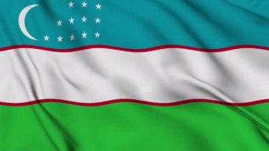 Özbekistan Cumhuriyeti bayrağı usulca sallanıyor