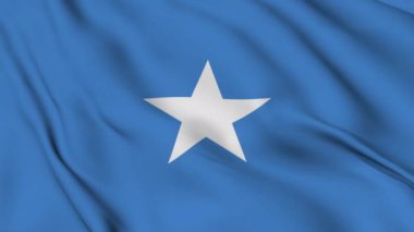 Somali Federal Cumhuriyeti bayrağı usulca rüzgarda sallanıyor.