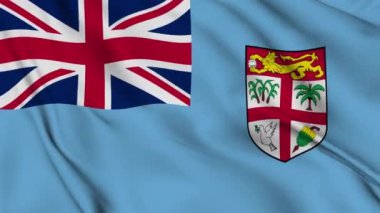 Fiji Cumhuriyeti bayrağı usulca dalgalanır