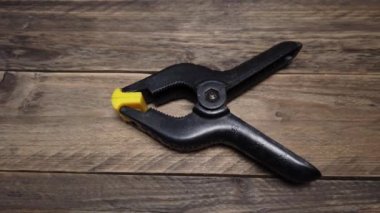 Clamp for clamping and securing workpieces. High quality 4k footage