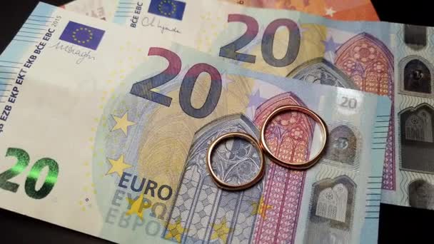 Alyans Para Simgesi Için Pahalı Bir Ittifak Olarak Euro Banknot — Stok video