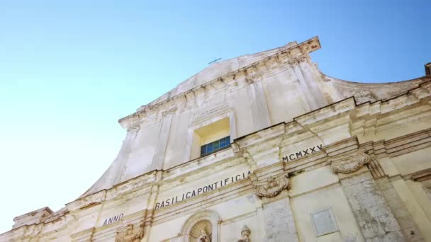 Campagna Campania Itália Outubro 2022 Fotografia Tempo Real Basílica Catedral — Vídeo de Stock