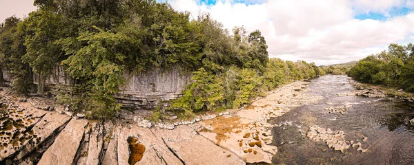 Vue Panoramique Des Chutes Aysgarth Photo Prise Depuis Drone — Photo