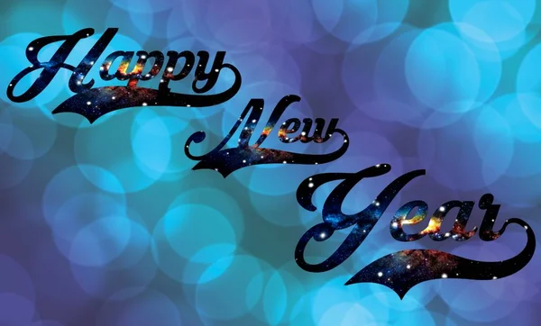 Feliz Año Nuevo Fondo Texto Colorido — Foto de Stock