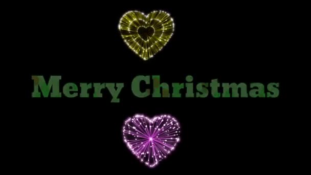 2017 New Best Animation Happy Merry Christmas Celebration Colourful Text — 비디오