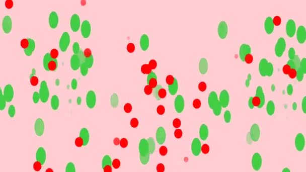 Green Red Bubbles Effects Background — Stock Video