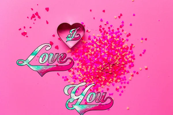 Love You Stylish Front Text Colourfull Background Ilustração Fotos — Fotografia de Stock