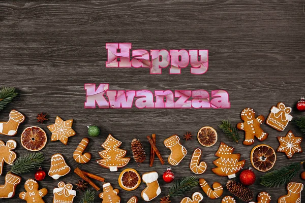 New Best Happy Kwanzaa Fastival Colorido Elegante Frente Texto Fundo — Fotografia de Stock