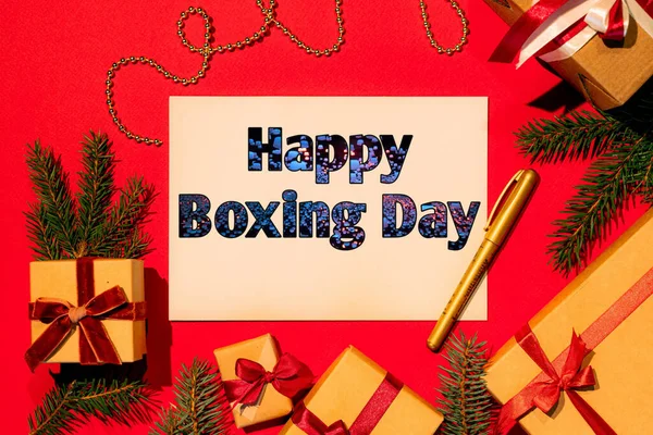 New Best Happy Boxing Day Fastival Celebration Colourful Stylish Front — Stock Photo, Image