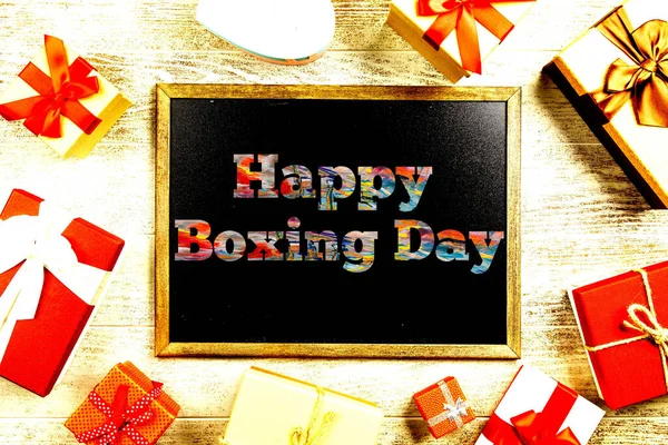 New Best Happy Boxing Day Fastival Celebration Colourful Stylish Front — Stock Photo, Image