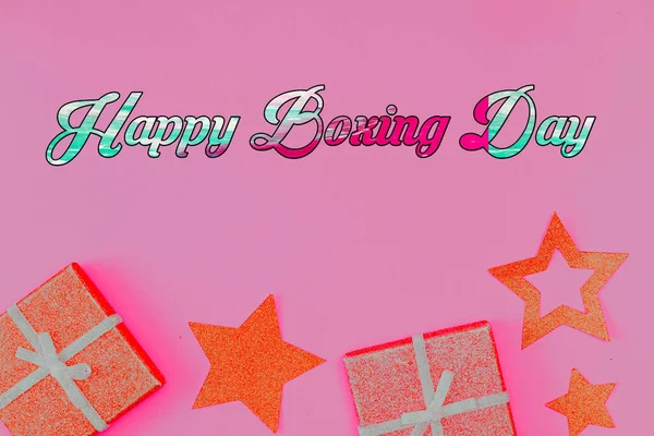 New Best Happy Boxing Day Fastival Celebration Colorido Elegante Frente — Fotografia de Stock