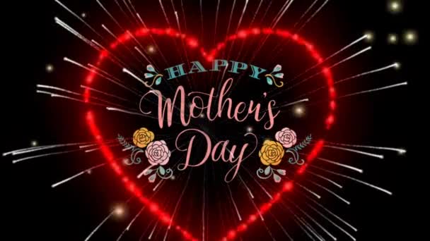 Nieuw Best Happy Mother Day Festival Viering Kleurrijk Stijlvol Voorkant — Stockvideo