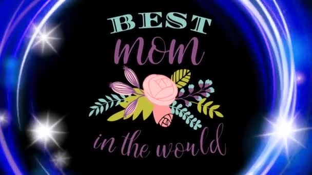 Nieuw Best Happy Mother Day Festival Viering Kleurrijk Stijlvol Voorkant — Stockvideo