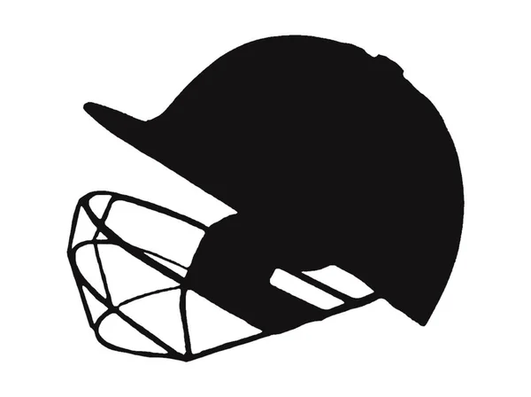Cricketer Helmet Icon Shadows Illustration Photos — Stock Photo, Image