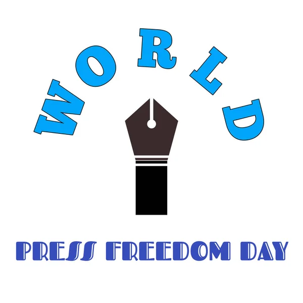 Words Press Freedom Day Text White Background Illustration Photos — 스톡 사진