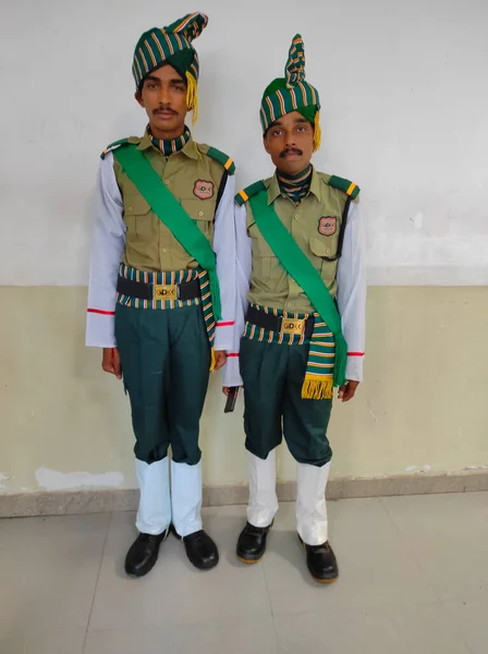 August Ahemdabad Gujarat India Security Guard Pared Uniforms Ceremonials Dress —  Fotos de Stock