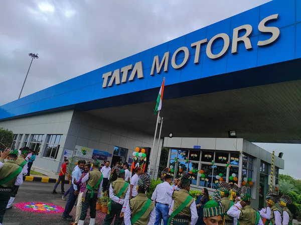 August Ahemdabad Gujarat India Gujarat Tata Motors Flag Salutation 15Th — Photo