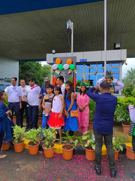 August 2022 Tata Motors Ahemdabad Gujarat India Saluting Flag Gujarat — Photo