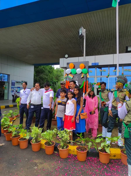 August 2022 Tata Motors Ahemdabad Gujarat India Saluting Flag Gujarat — Photo