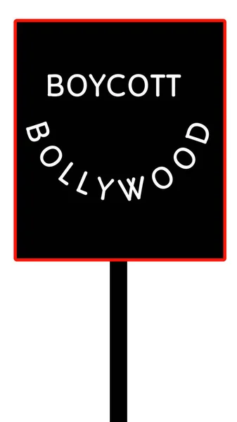Indian Bollywood Movies Boycott Text Letter Background Φωτογραφίες Τρέχοντας Ειδήσεις — Φωτογραφία Αρχείου